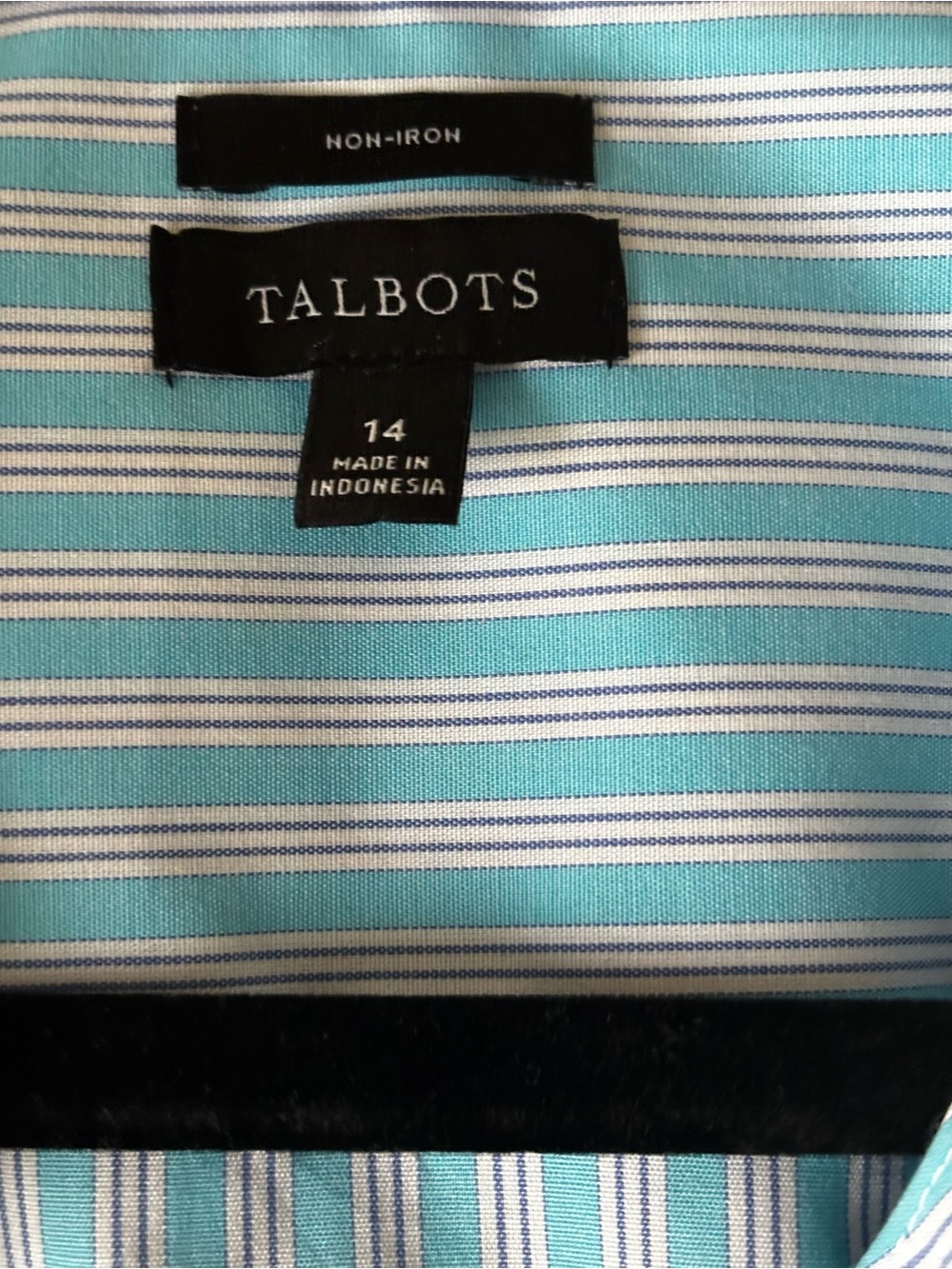 Talbots Non-Iron Perfect Shirt Castline Stripe Sleeveless Size 14 - Picture 4 of 5
